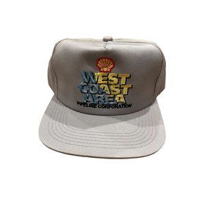 Vintage Shell West Coast Area Pipeline Corporation Gray Embroidered Snapback Hat